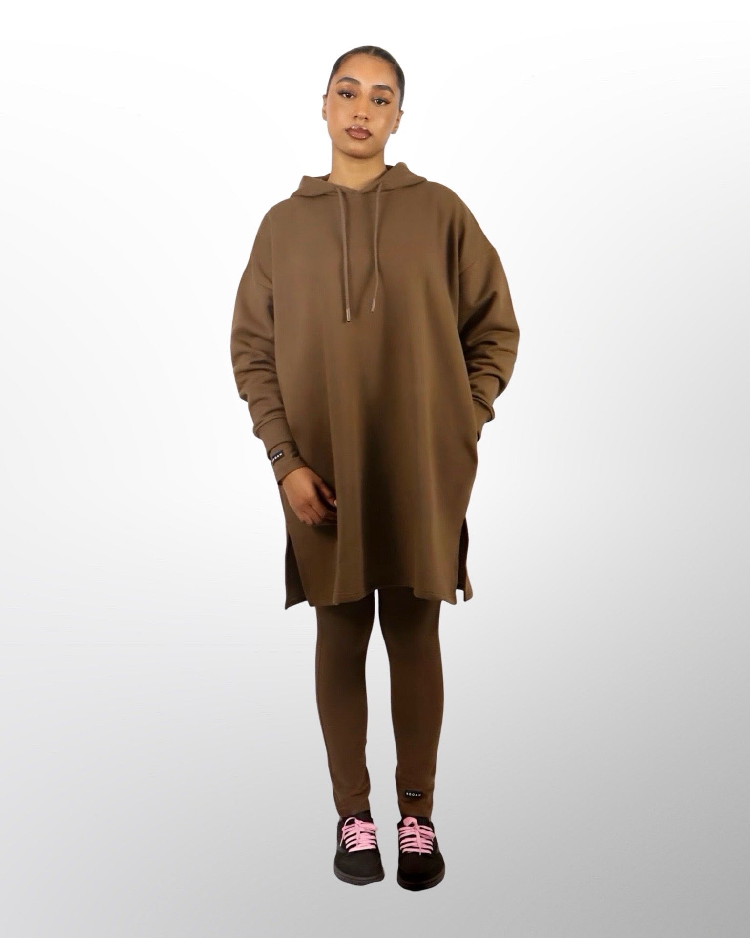 Oversized Hoodie Dark Earth