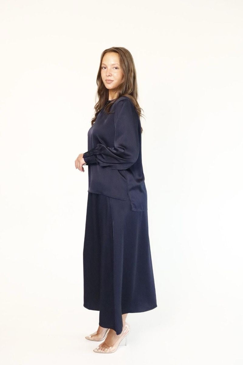 SATIN SET | NAVY