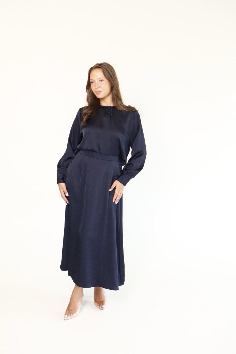 SATIN SET | NAVY