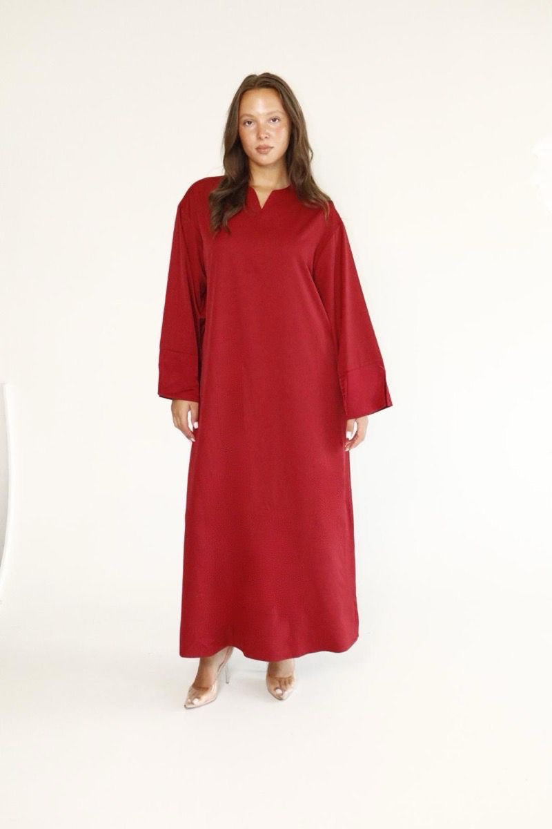 KAFTAN DRESS | BURGUNDY