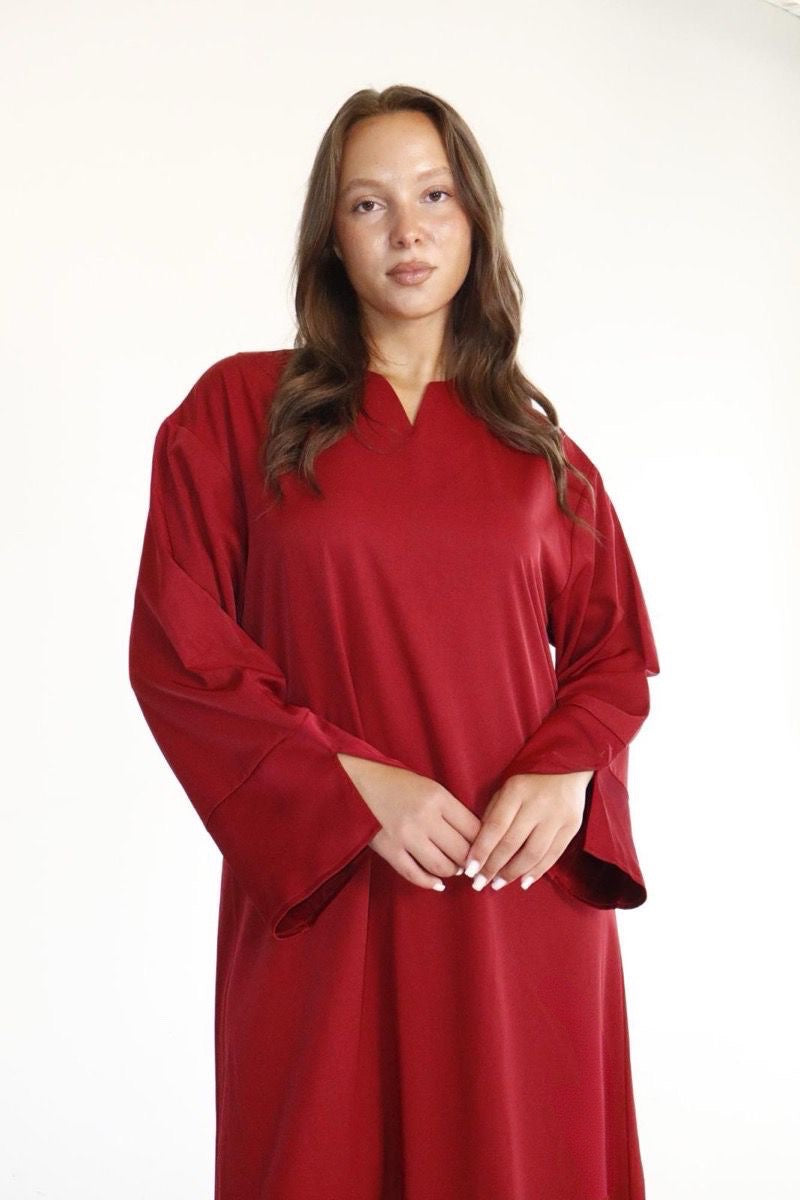 KAFTAN DRESS | BURGUNDY