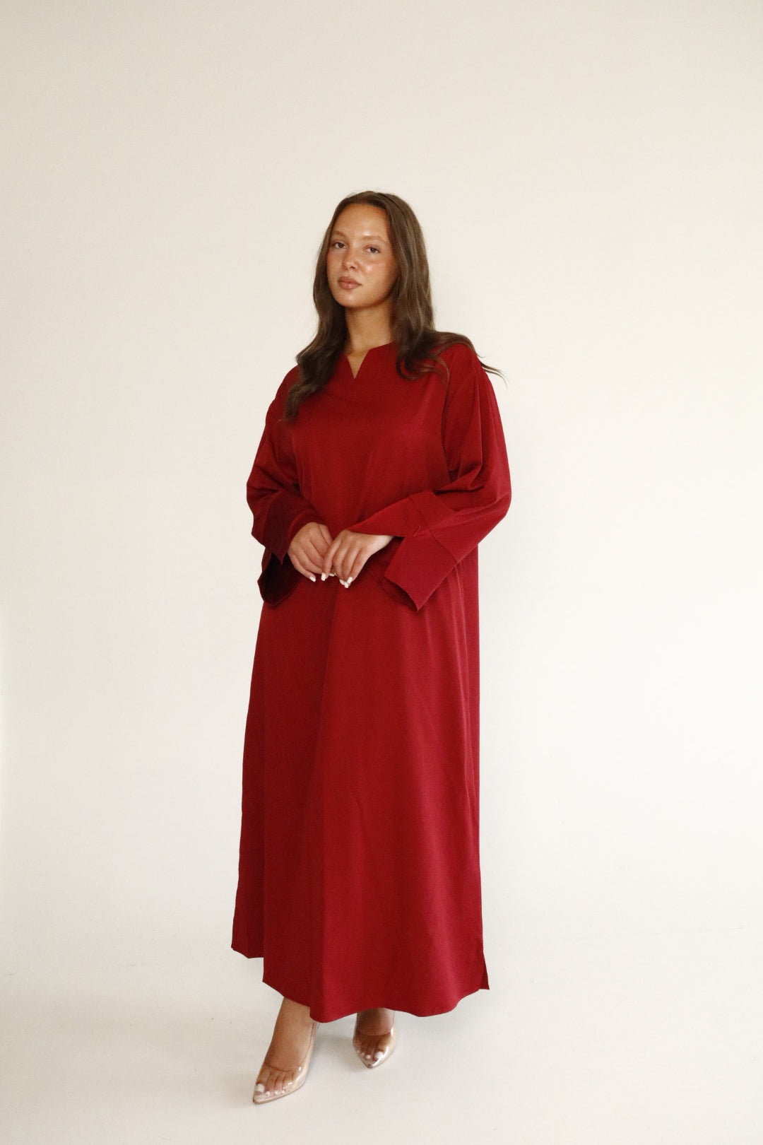 KAFTAN DRESS | BURGUNDY